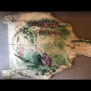 Don Ed Hardy zip up sweater